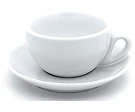 Espresso Doctor White Bowl Cappuccino Cup & Saucer