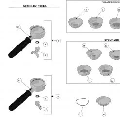 Espresso Doctor La Marzocco Parts LM Portafilter Single/Double Spout